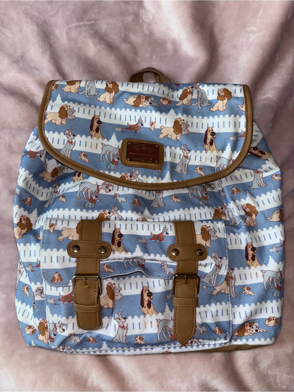 Loungefly official Lady and the Tramp drawstring Backpack